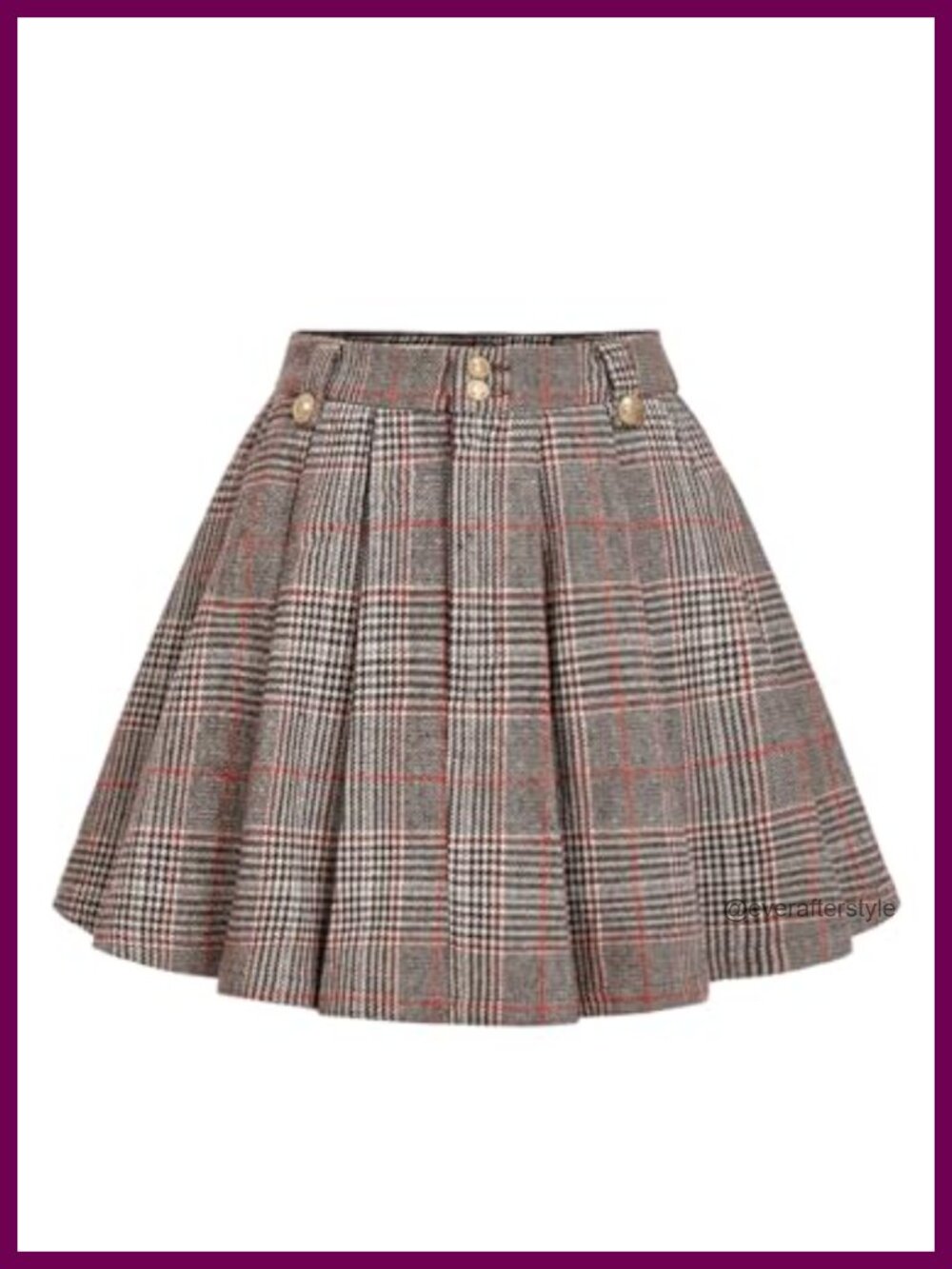 Corduroy Pleated Mini Skirt High Waist A Line Flared Work Skirt